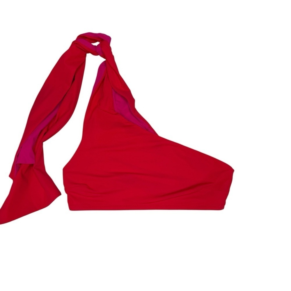 Araks One Shoulder Phoebe Bikini Top In Red And Pink Size S — image 2 of 6